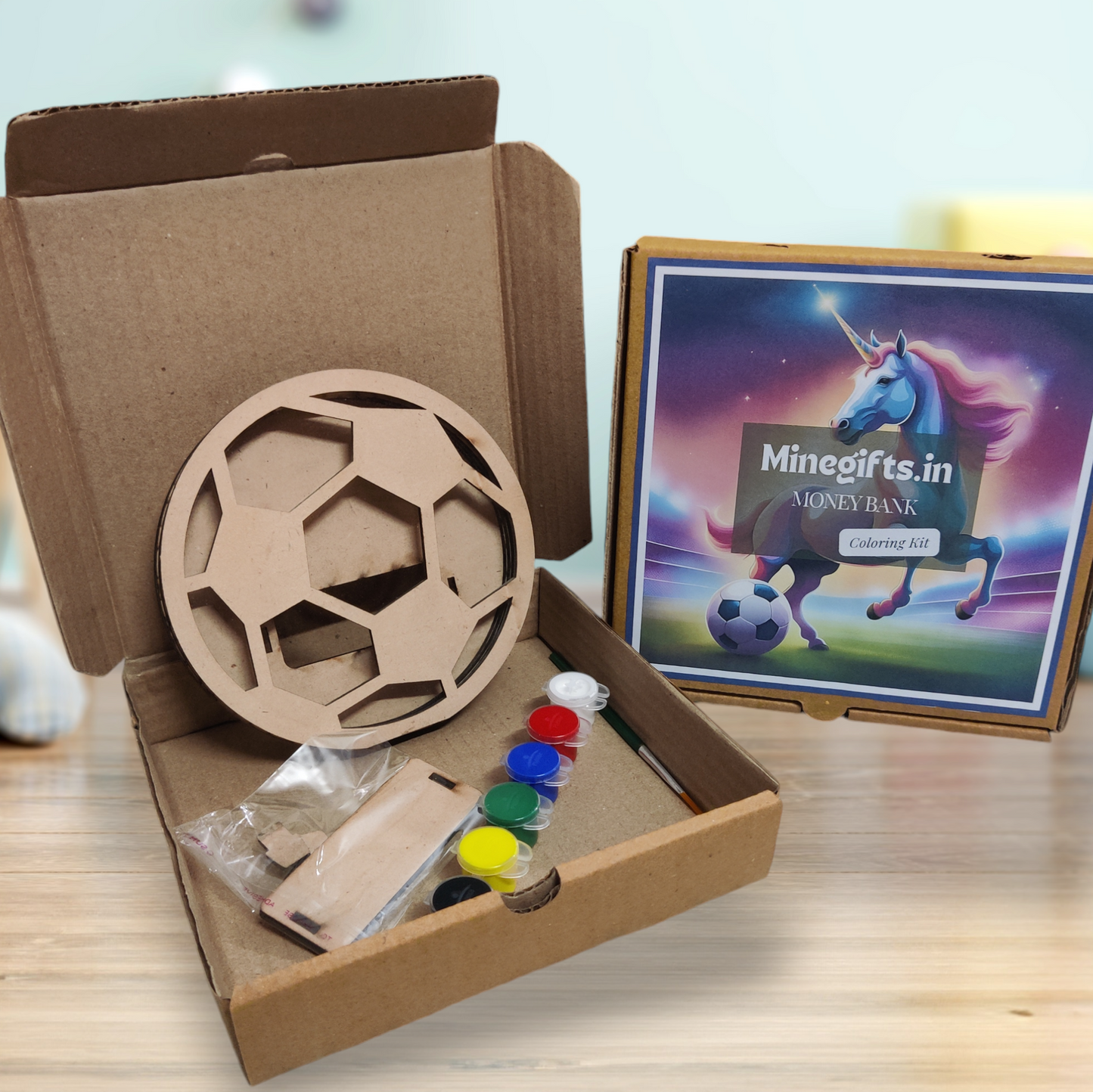 Money bank colouring kit