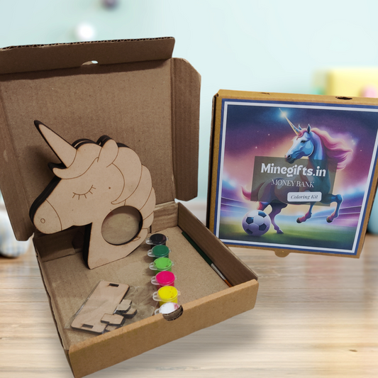Money bank colouring kit