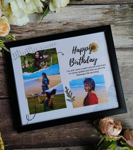 Customised Happy Birthday Photo Frame